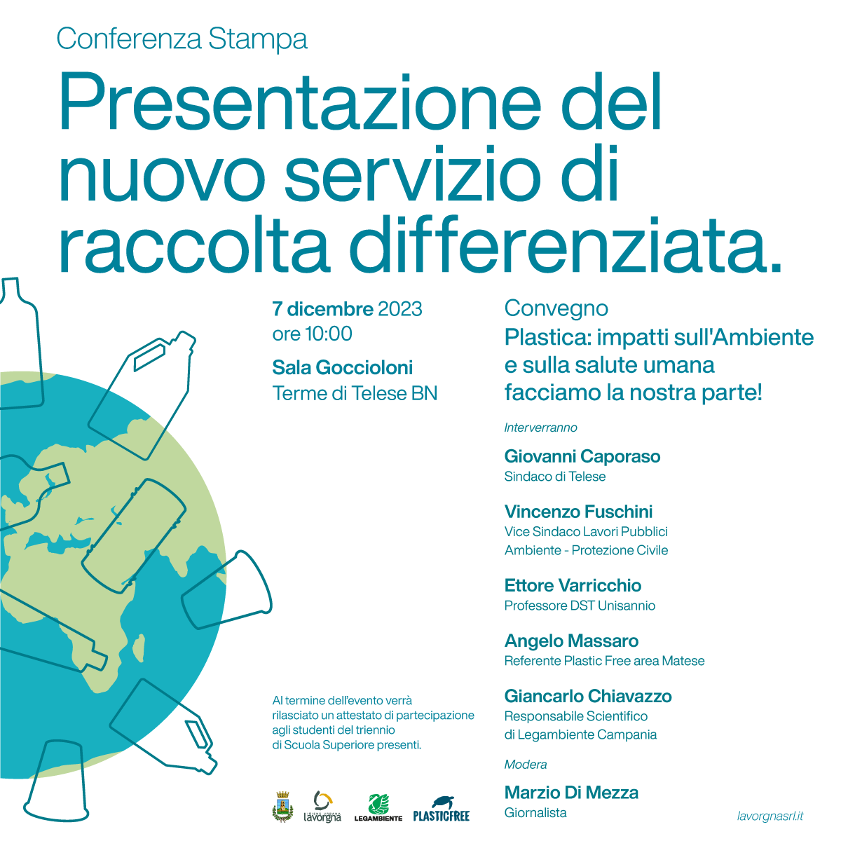 Lavorgna Gestione Rifiuti presenta il nuovo servizio di raccolta differenziata a Telese